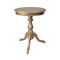 Contemporary Home Living 25.25" Champagne Gold Round Side Table with Pedestal Base and Curving Feet